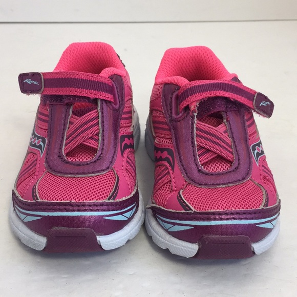 Saucony Girl baby ride pink purple size 5M EU21M - Picture 2 of 6